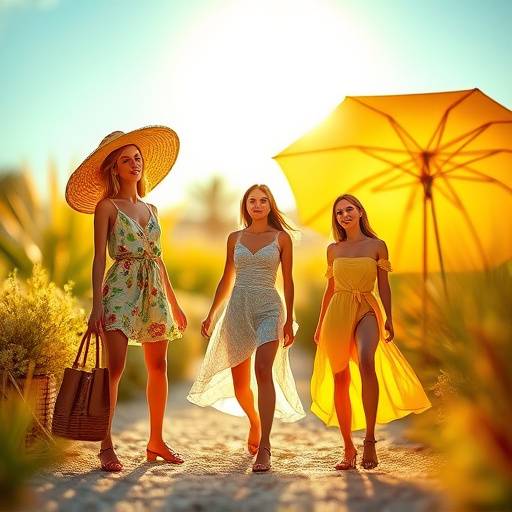 Miniature du projet: S√©rie de photographies pour la promotion de la collection printemps/√©t√© de la marque de v√™tements 'Soleil d'√ât√©'